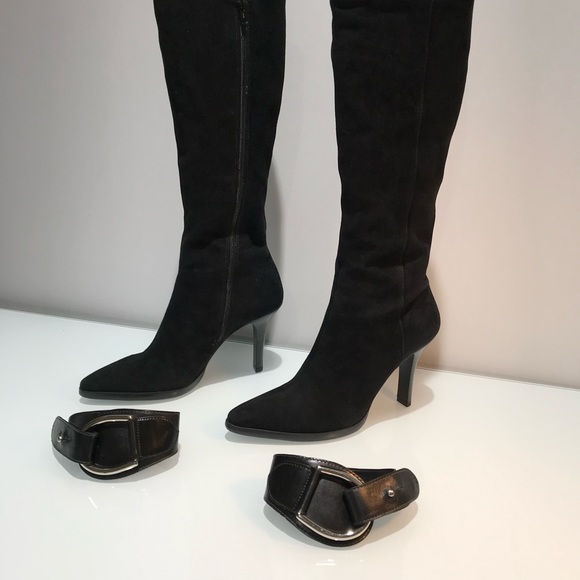 Antonio Melani Black Suede Boots - Picture 5 of 11